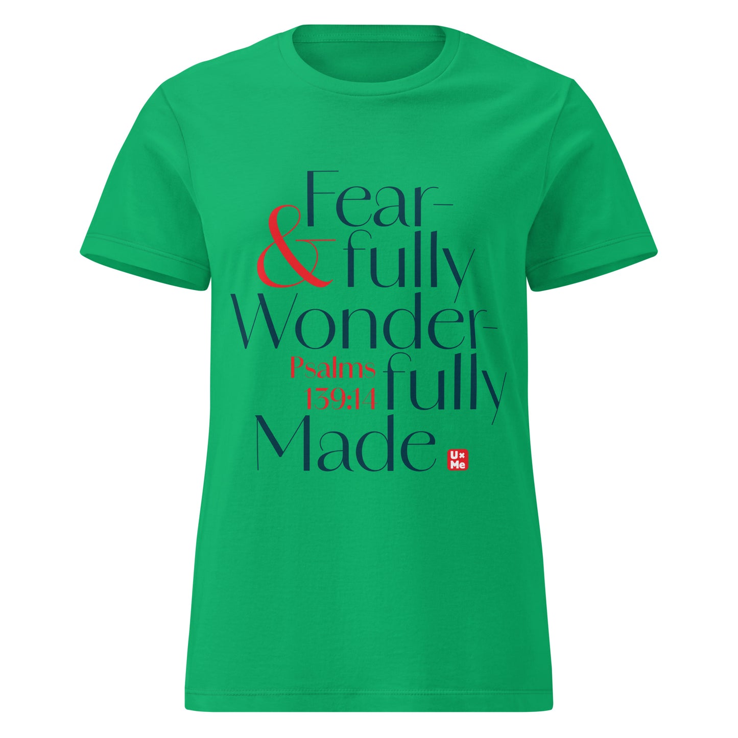fearfully and wonderfully made womens t shirt green