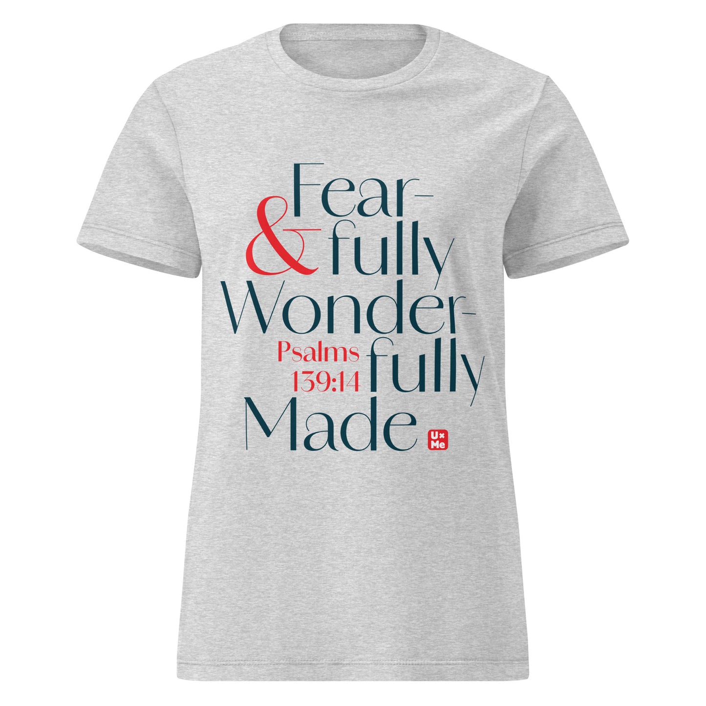 fearfully and wonderfully made womens t shirt grey