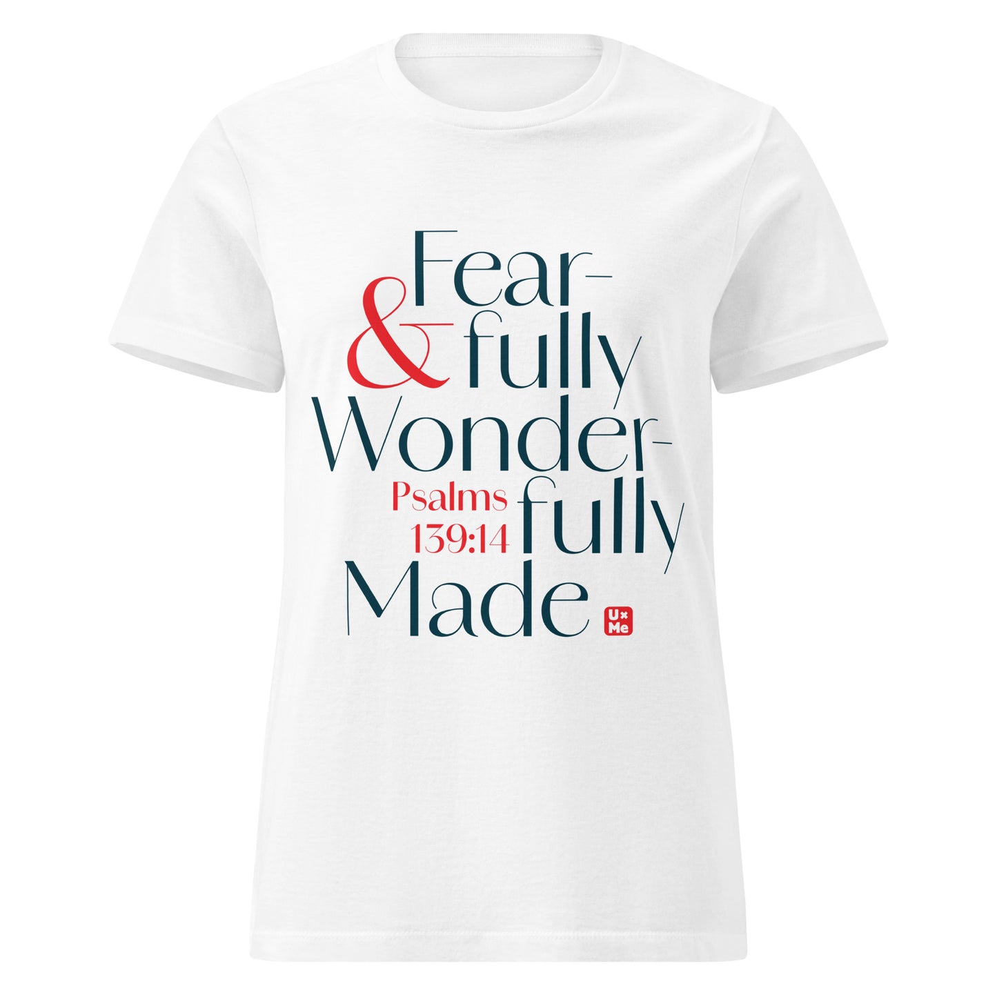 fearfully and wonderfully made womens t shirt white
