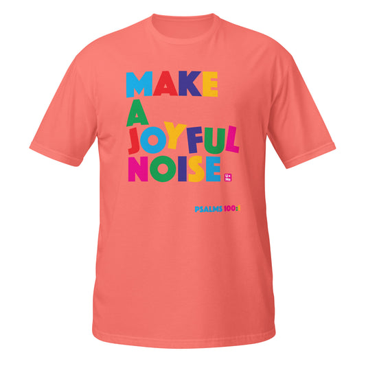 make a joyful noise t shirt coral