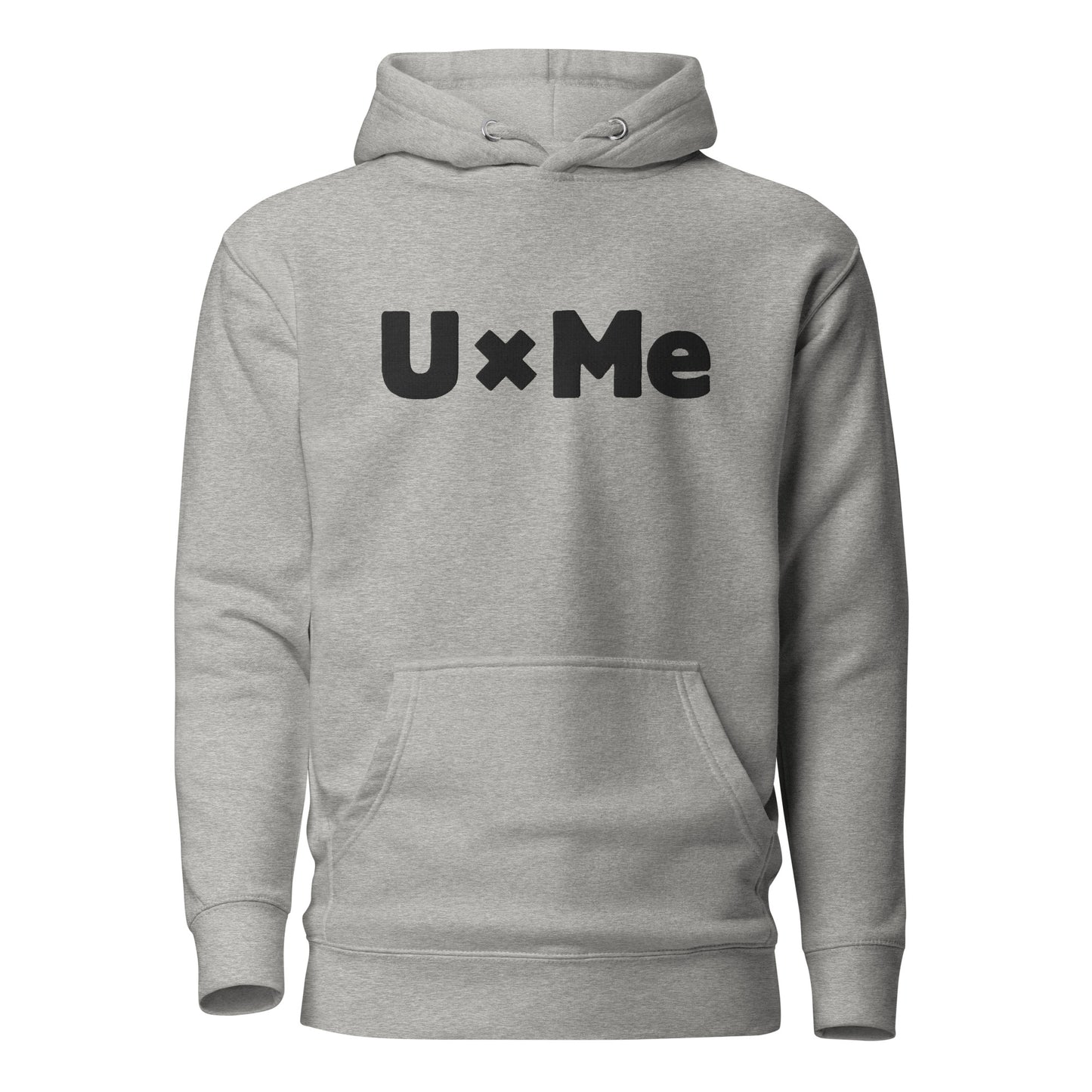 uxme black logo hoodie grey