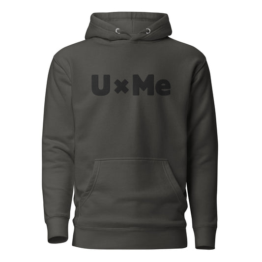 uxme black logo hoodie vintage black