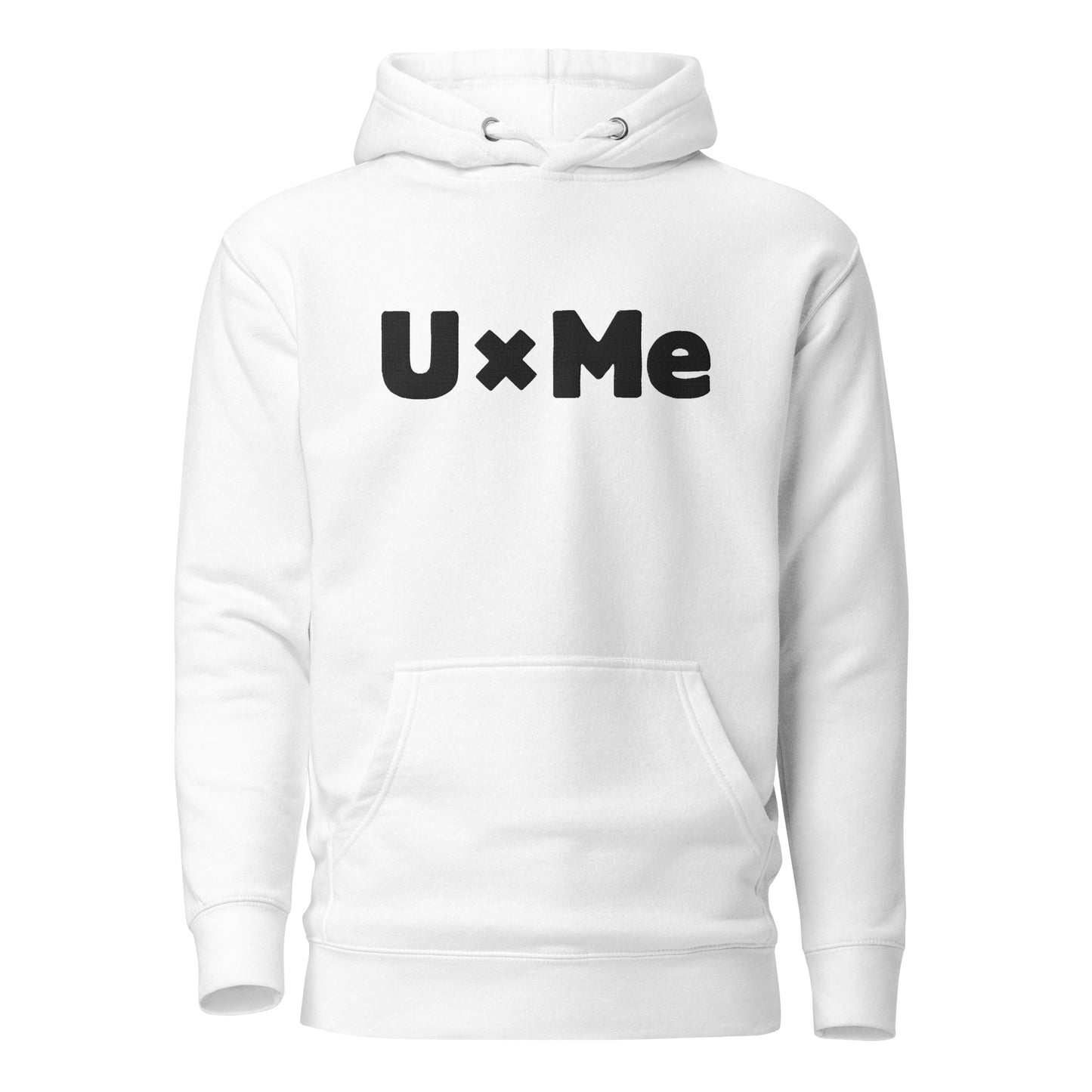 uxme black logo hoodie white