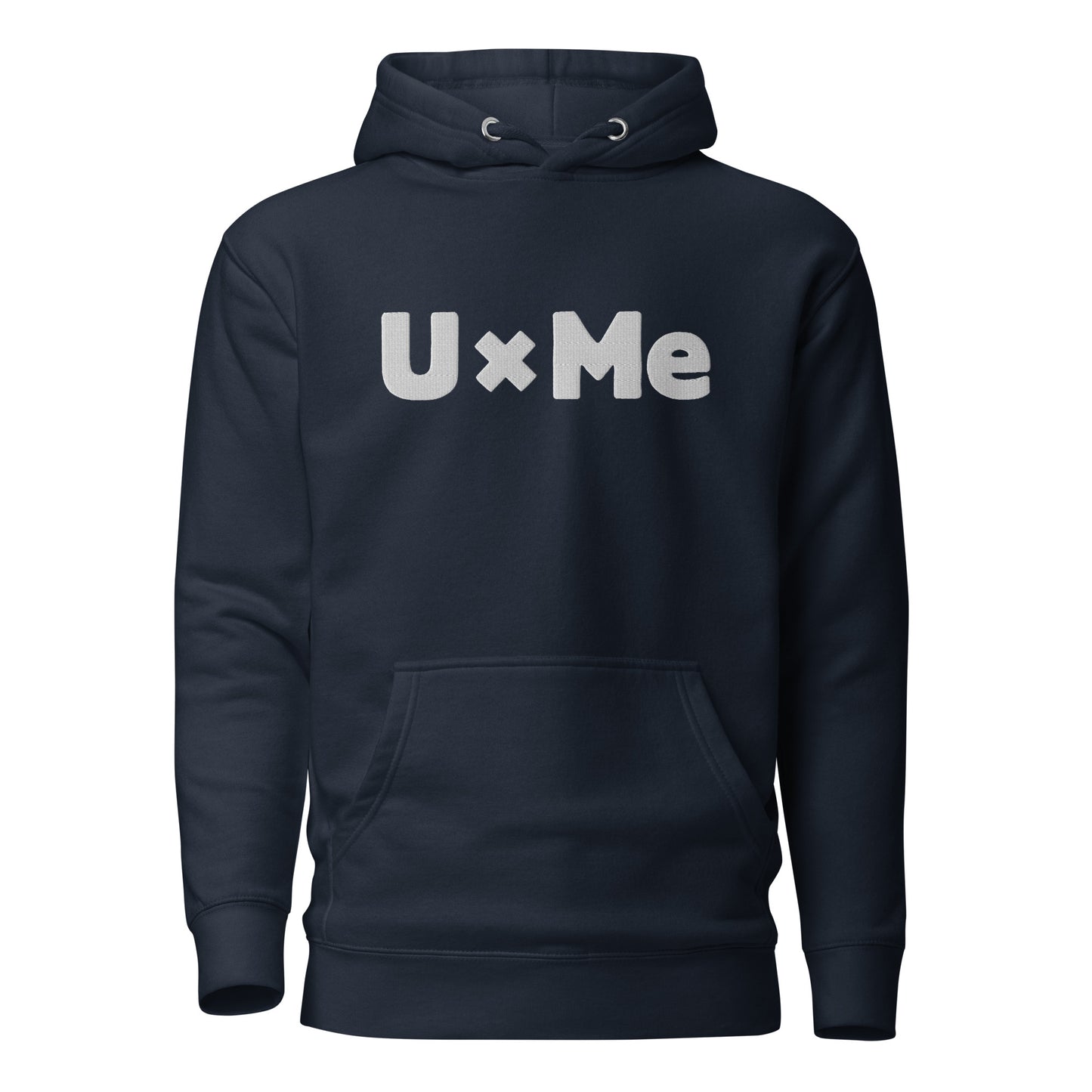 uxme white logo hoodie navy