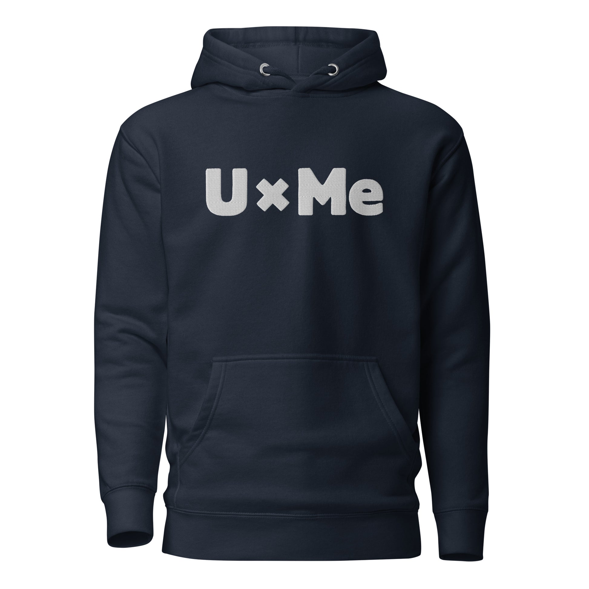 uxme white logo hoodie navy