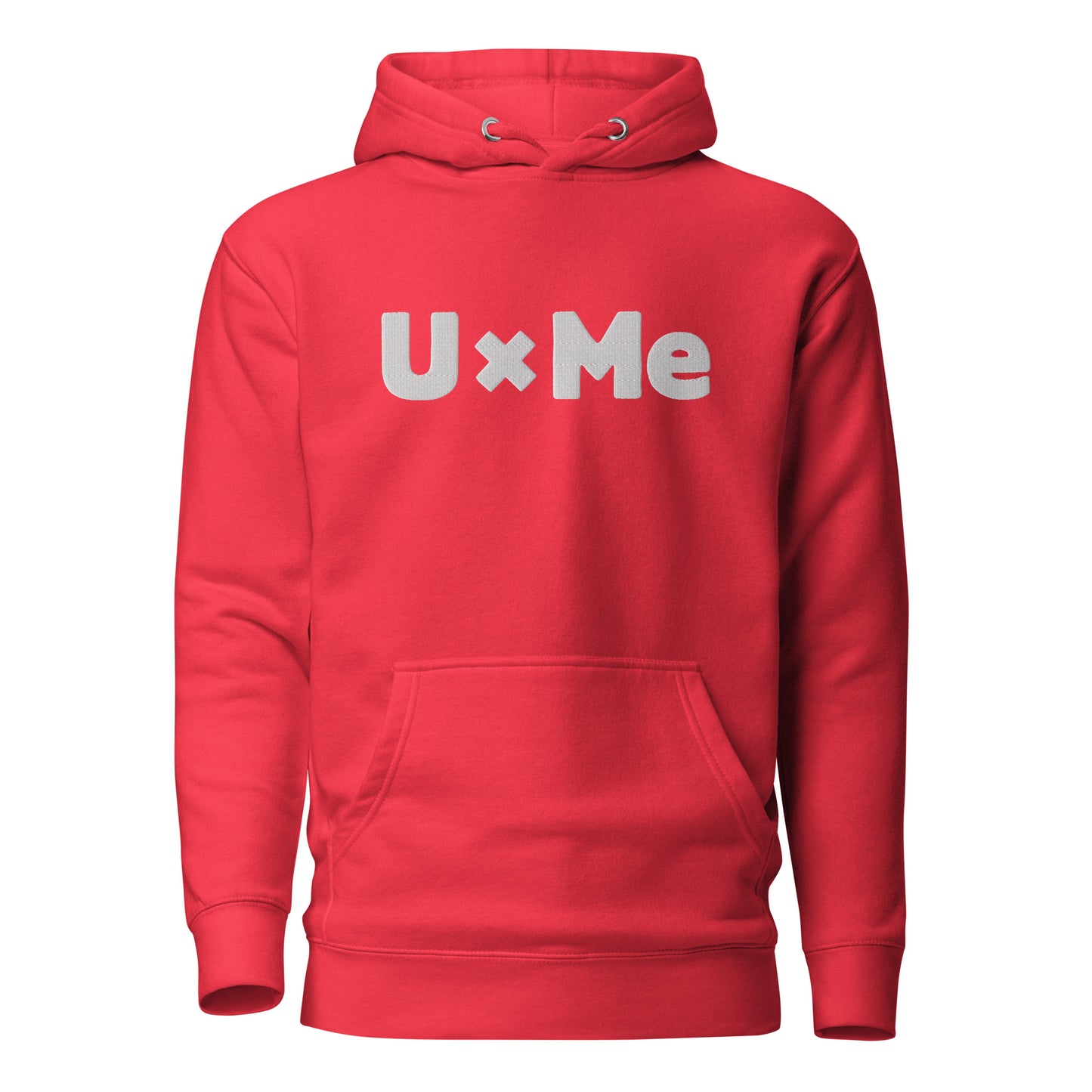 uxme white logo hoodie red