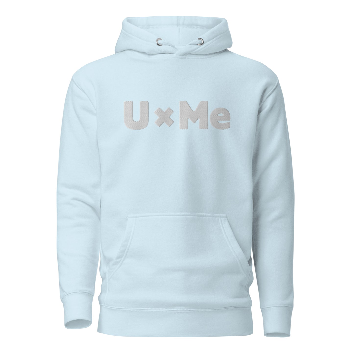 uxme white logo hoodie sky blue